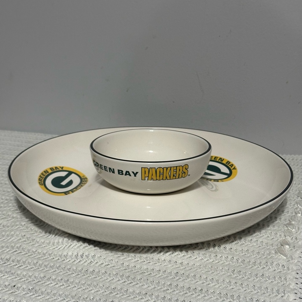 Pfaltzgraff Green Bay packers chips and dip  Serving Set